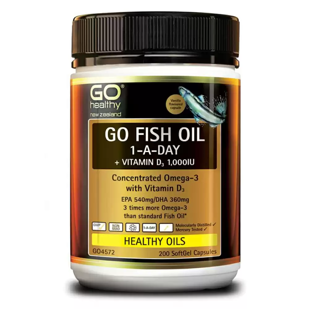 GO Healthy GO Fish Oil  高之源鱼油+VD (一天一粒) 200粒