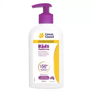 【特惠专区】 【买4送1】【夏日防晒】Cancer Council 澳美皙 Kids Sunscreen 儿童高倍防晒霜 SPF50+ 200ml（ 4小时防水款）*5瓶