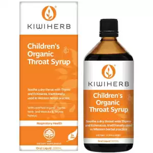 Kiwiherb 百里香+有机草本麦卢卡蜂蜜 婴幼儿童止咳糖浆 100ml (祛痰止咳清肺